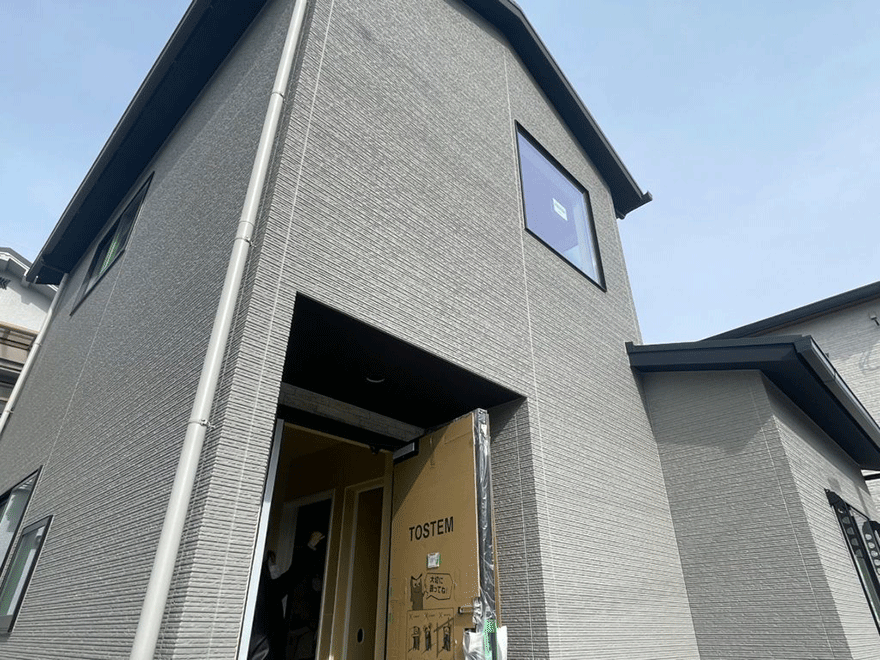 建築中の家 たくさんのお打ち合わせでこだわりを詰めたお家