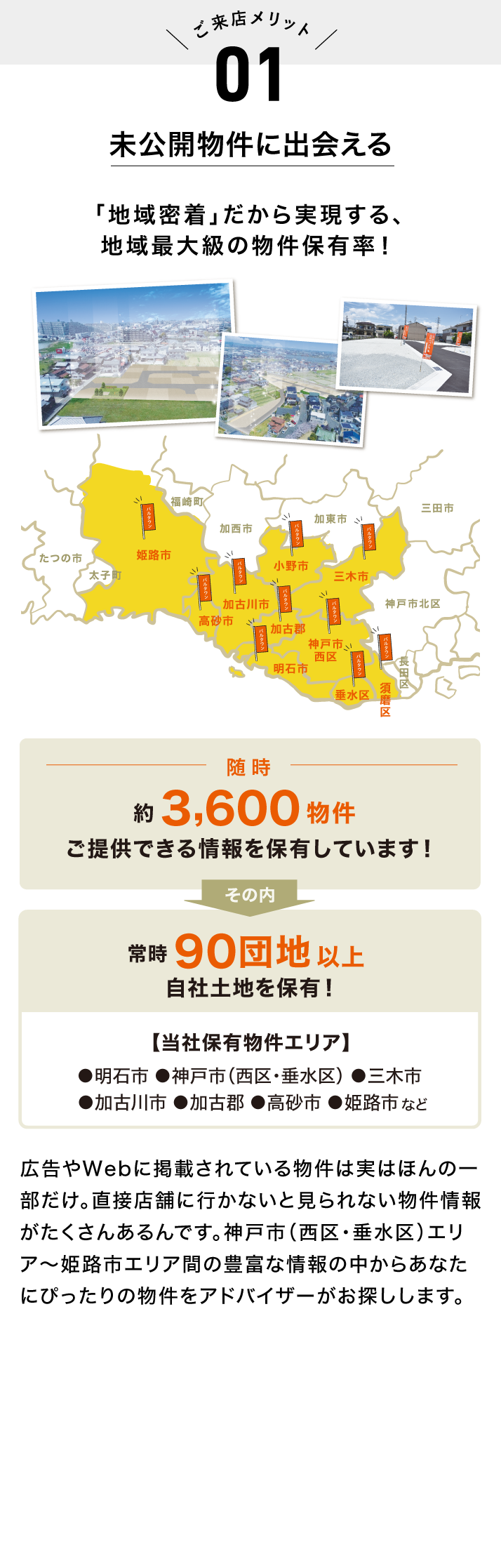 ご来店メリット01：未公開物件に出会える