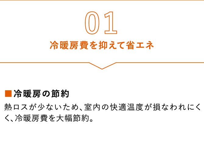 01.冷暖房費を抑えて省エネ