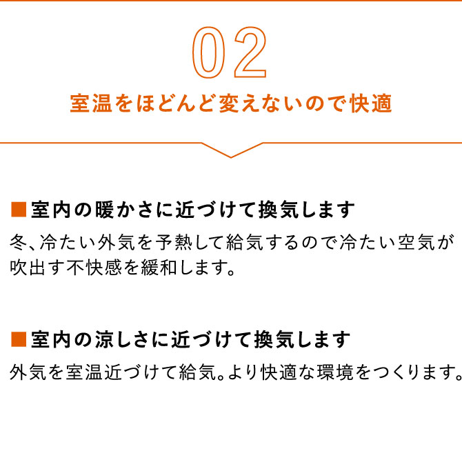 02.室温をほどんど変えないので快適